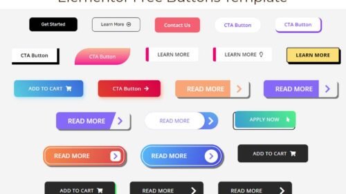 Elementor Buttons Free Template v1
