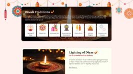 DMmotionarts Diwali website landing page portfolio elementor free 1