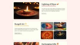 DMmotionarts Diwali website landing page portfolio elementor free 2