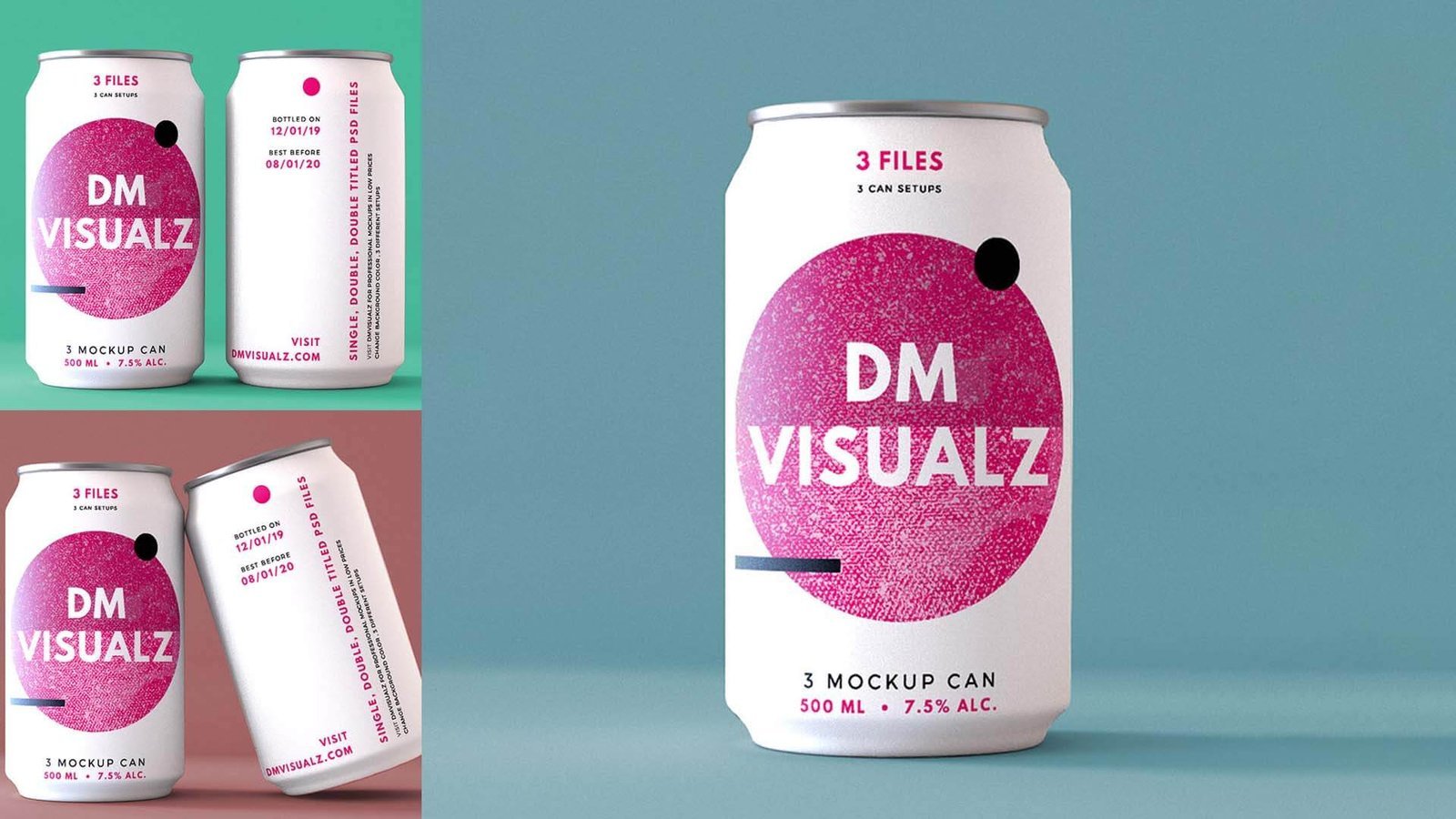 12oz can mockup DMvisualz product image