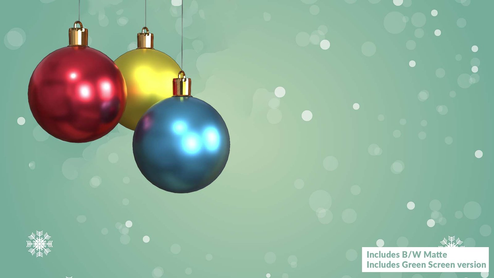 Christmas Xmas Ornament Dropping Animation Free Video
