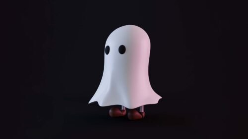 Cute Spooky Boo Ghost 3D Model And Stock Video Free Download