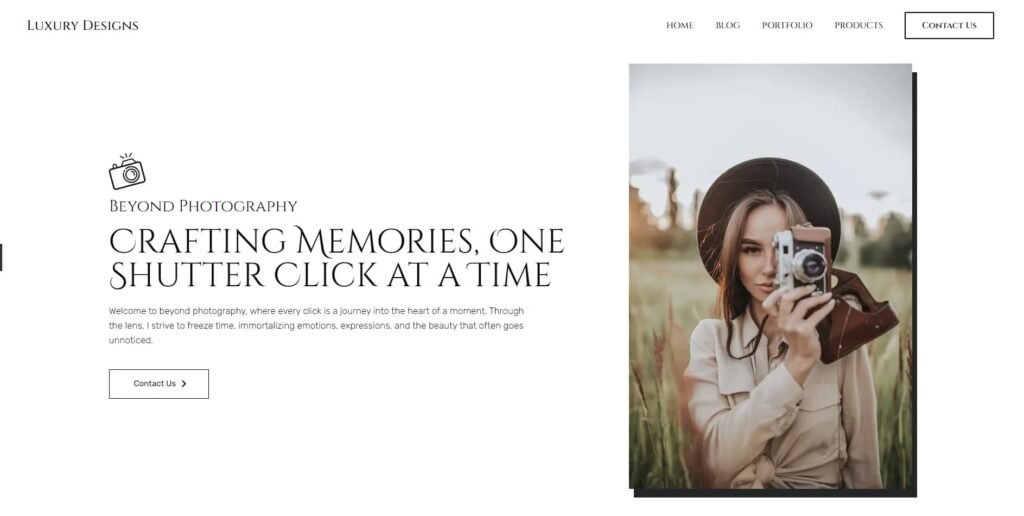 DMmotionarts Elementor Photography Website Template Free