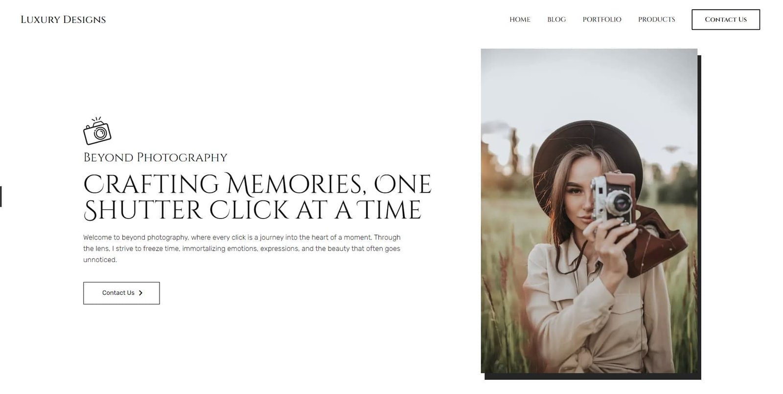 DMmotionarts Elementor Photography Website Template Free