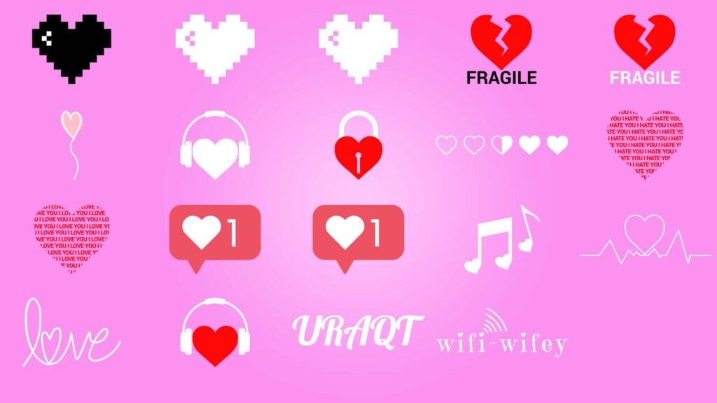 DMmotionarts Valentine Love Design Element Pack Free Download