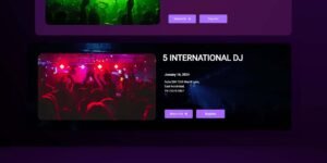 Nightclub concert event website free elementor template DMmotionarts 4