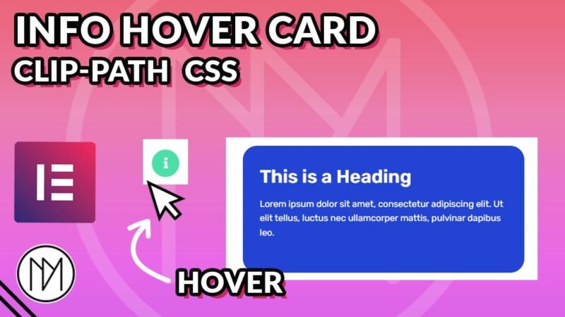 Info Card Reveal on Hover - Clip Path CSS & Elementor - DMmotionarts