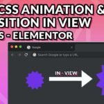 Play Animation & Transitions when in view – JS – Elementor