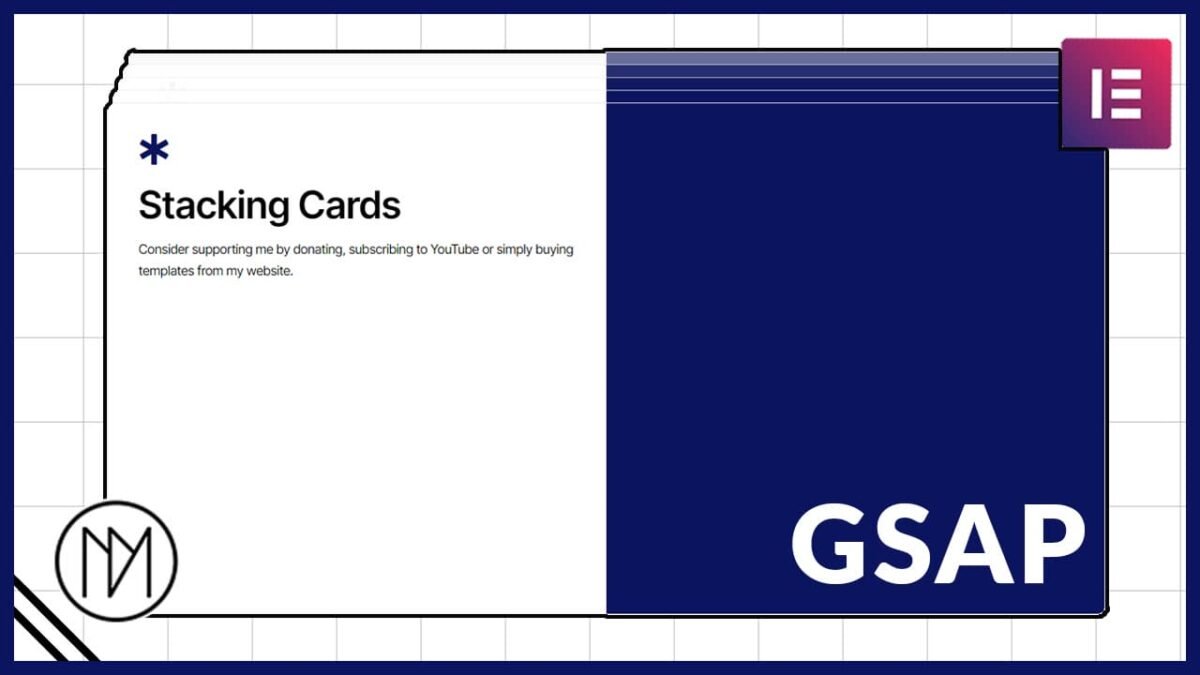 Stacking cards with Elementor and GSAP tutorial