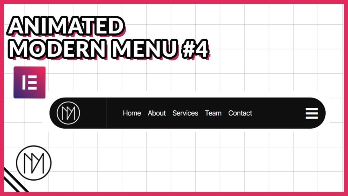 animated modern menus Elementor Template 5