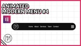 animated modern menus Elementor Template 5