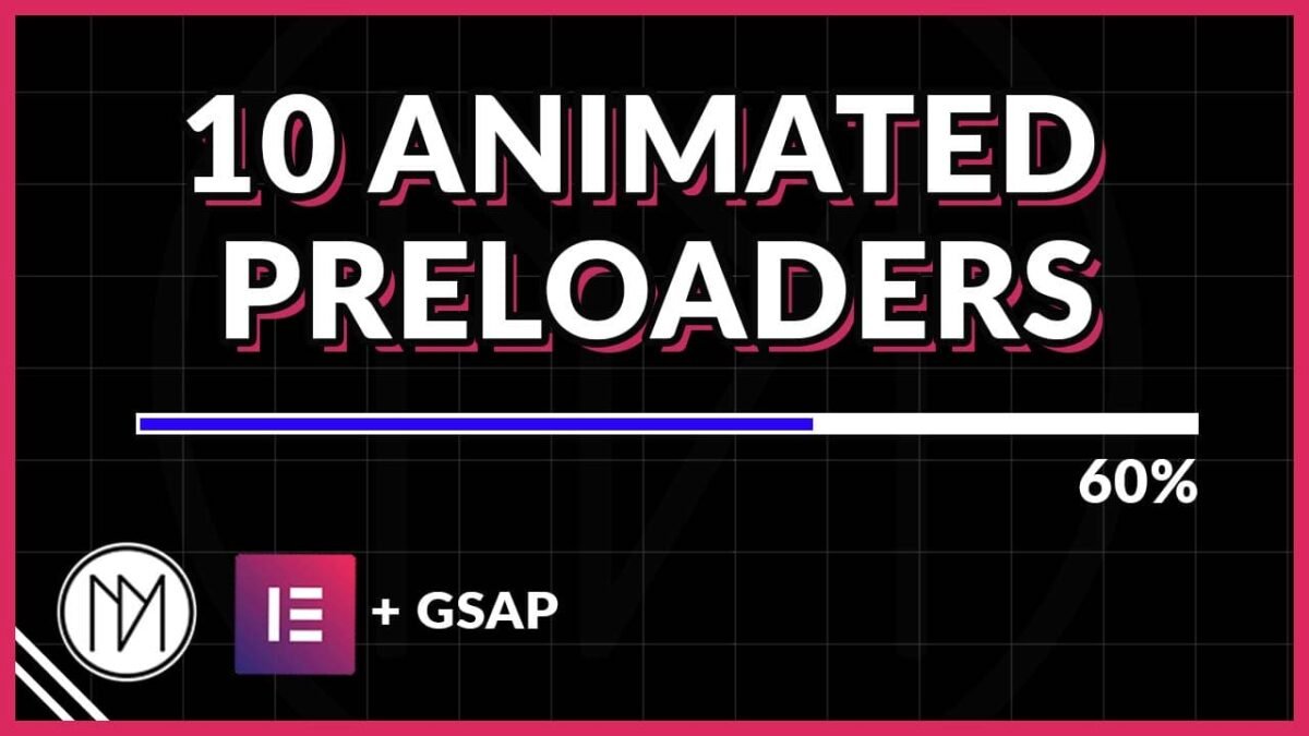 10 Animated Preloaders Elementor and GSAP Template