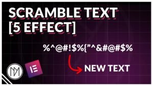 Read more about the article Scramble Text Reveal and Animation –  Elementor and GSAP Tutorial