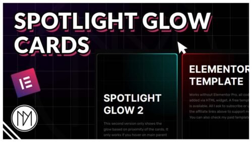 Spotlight Glow Cards – Elementor Free Template