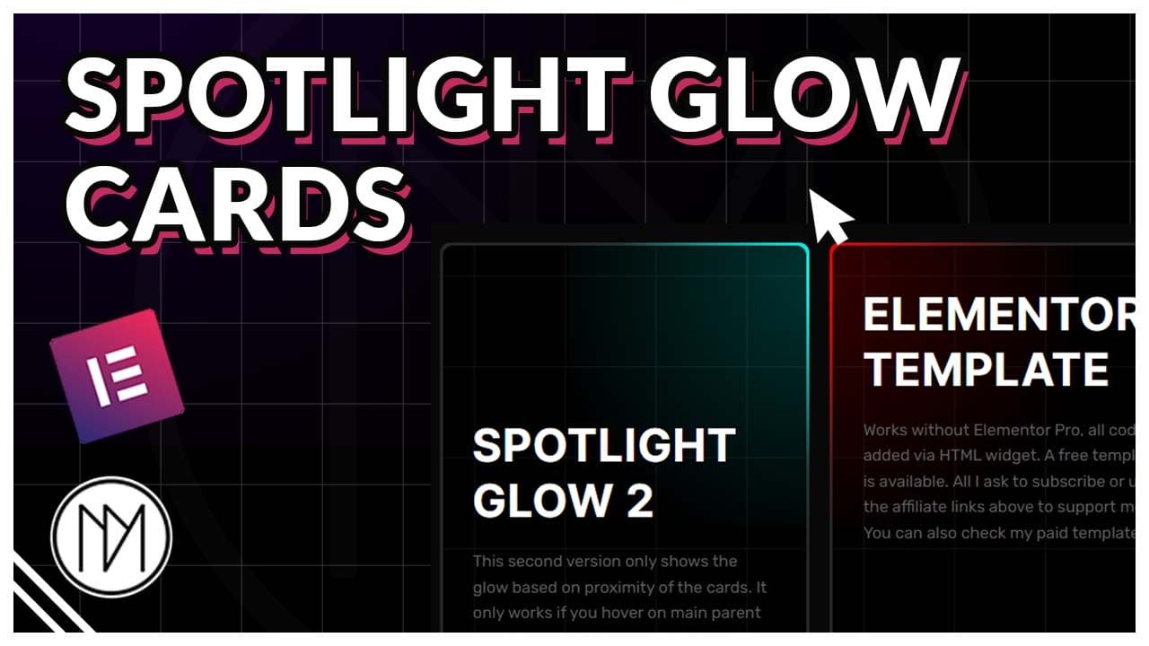 You are currently viewing SpotLight Glow Cards –  Elementor, CSS & JS Tutorial