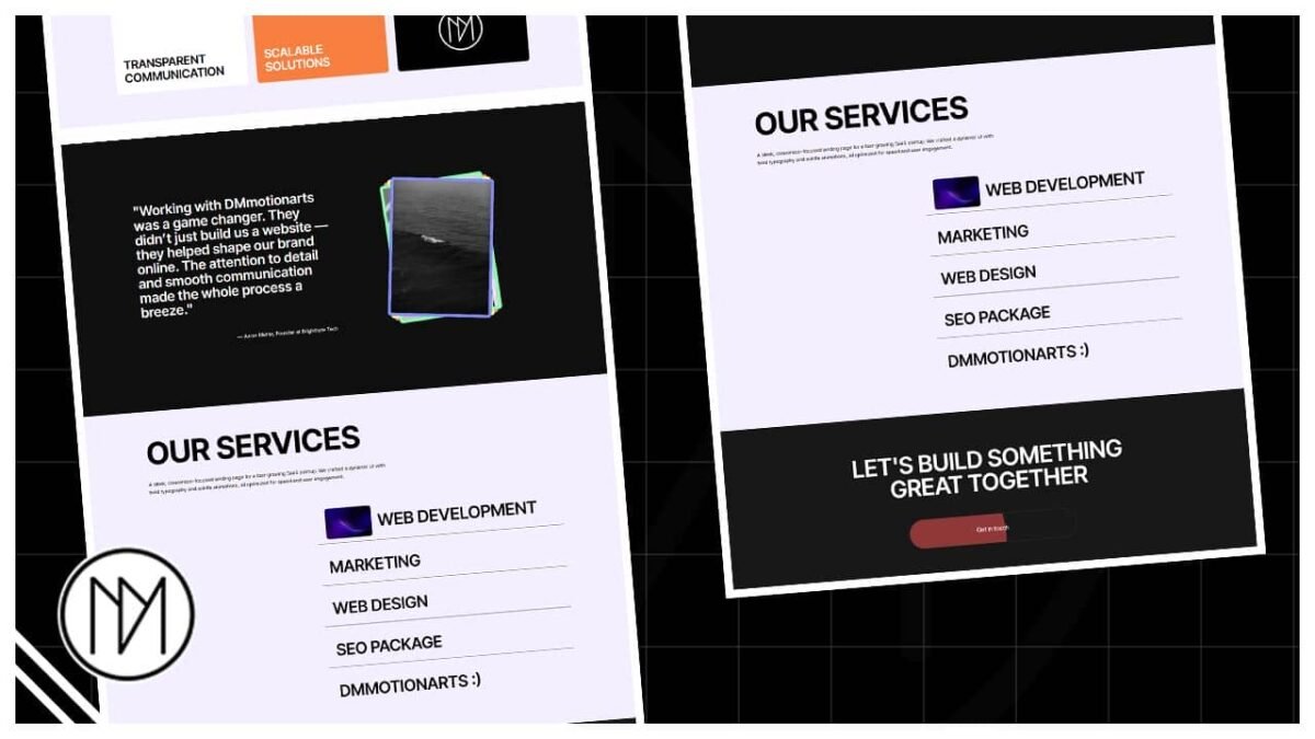 Animated Landing Page #3 GSAP and Elementor Template 2
