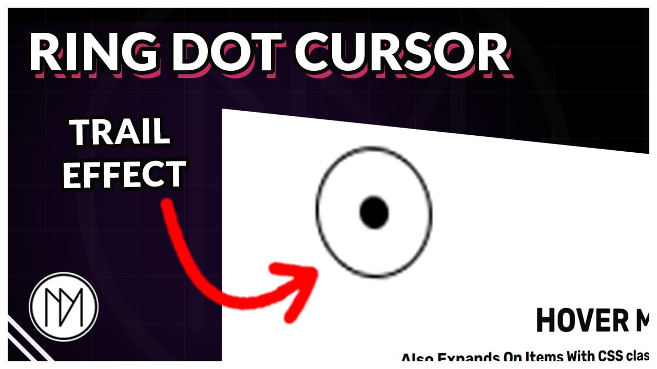 trail ring dot cursor follow elementor